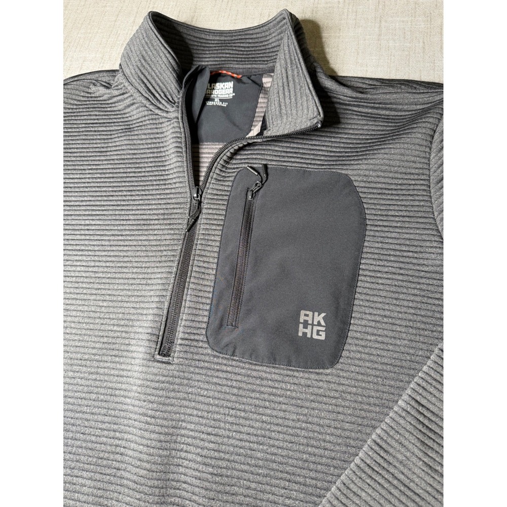 Alaskan Hardgear Duluth Trading Co Mens XL Gray Quarter Zip Ribbed Pullover - Picture 4 of 11